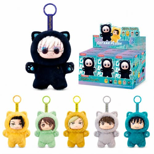 puremind Jujutsu Kaisen Blindbox-Plüschfiguren, 6er-Set 14 cm Sammelfiguren | Offiziell lizenziert, Jujutsu Kaisen Mini-Figur, Sammlerstück, Schlüsselanhänger, beschwerte Füße, weicher Plüsch, Regal-Deko