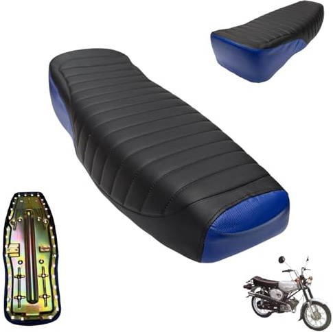 SITZBANK SATTEL MOPED (2-Sitzer) IN SCHWARZ - BLAU für SIMSON S50 / S51 / S60 / S70 / ENDURO FAHRZEUGE - STRUKTURIERT