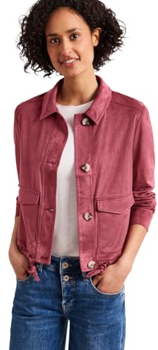 Street One Damen Jacke aus Velours mit Knopfleiste