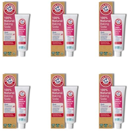 Arm & Hammer Natural Baking Soda Toothpaste for Gum Protection 75 mL - Pack of 6