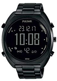 Pulsar P5A017X1 horloge heren - zwart - edelstaal PVD zwart
