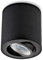 Sweet Led Aufbaustrahler GU10 dimmbar aus Aluminium - Deckenspots 7W 3000K Strahler warmweiß 230V - Aufbauspot in Rund - Deckenleuchte schwarz gebürstet – Aufputz Spot schwenkbar