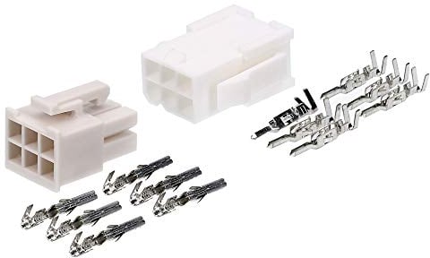 Kalitec KALI-2406 Mini-Fit Jr. Set 6 polig aus Nylon I Kabelstecker KFZ I Spannung 600 V I Nennstrom 13 A I AWG 24-18 I Mini Stecker für für Festplatten, LED und RGB Beleuchtung I Rastermaß 4.2mm