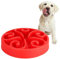 HEELPPO Slow Feeding Dog Bowl Dog Bowl Slow Eating Anti Gulp Dog Bowl Cat Feeder Bowl Dog Bowls Medium Fun Foraging Dog Bowl Bloat Stop Dog Bowl red