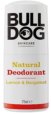 BULLDOG SKINCARE – Zitrone und Bergamotte Roll On Natural Deodorant für Männer, 75 ml