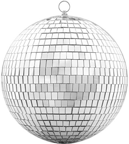 Devan - 20CM Silberne Spiegelkugel - Disco-Kugel für Party, Hochzeit & Fest - Hängend aus Glas