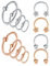 Rajnard Bijoux de Piercing Ensemble de 12 Pièces Acier Chirurgical 18G Rose Gold