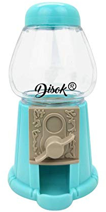 Máquina Expendedora de Chicles y Caramelos AZUL (Se sirve vacía) Ideal para Fiestas de Cumpleaños, Bodas, Celebraciones y Eventos