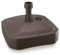 URBNLIVING 10L 12L Rattan Garden Patio Plastic Parasol Base Beach Umbrella Stand Summer NEW (Square, Brown)