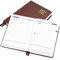 Terminplaner 2025, Kesote Buchkalender A5 Wochenplaner Leder Kalender Terminkalender Hardcover Wochenkalender Braun, 1 Tag 1 Seite