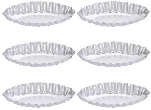 TOPBATHY 6stücke Teiliges Aluminiumlegierung Backformen Schiffchenförmige Kuchen Und -moulds Antihaftbeschichtet Für Backen Von Kuchen Und Eierkuchen
