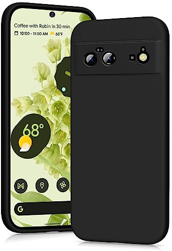 YATWIN Silicone Case for Google Pixel 6 5G, Soft-Touch, Shockproof, DustProof, Antiskid Full Body Armour Phone Cover for Google Pixel 6 5G - Black