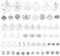 PandaHall 14 Styles Lotus Flower Charms, 56 stücke Yoga Charms Indische Chakra Charm Tibetanische Legierung Hohl Anhänger Für Schmuck Armband Halskette DIY Handwerk