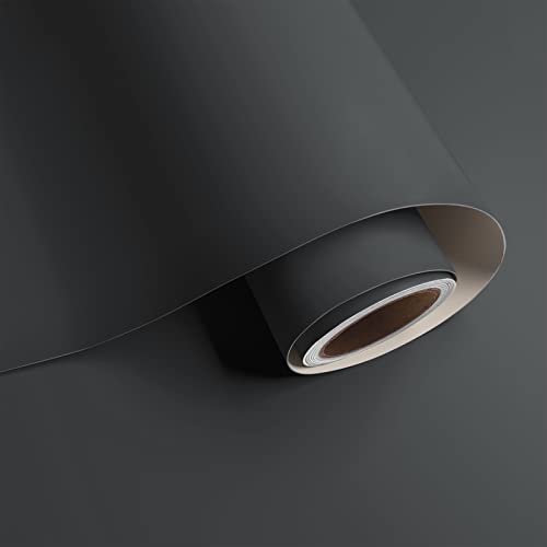 VaryPaper Dark Grey Wallpaper Self Adhesive Contact Paper Vinyl Wrap for Furniture Kitchen Cupboard Stickers Worktop Covering Sticky Back Plastic Living Room Bedroom Bathroom Removable Thick 40cm×2m