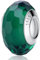 Nbsameng Glitzer Charme Polygon schneiden Perlen aus Murano Glas Charms für Armbänder und Ketten für Damen, 929% Silber Anhänger,Dunkelgrün