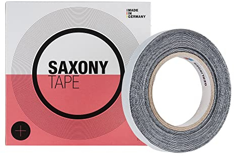 Saxony Tape Klettband/Kabelbinder, Klettband schwarz & weiß, 10mm x 20m, Zuverlässig, wiederverschließbar, flexibel – weltweit erprobt! (10mm x 20m)