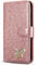 MHtech Case For Apple iPhone 13, Phone Case Shiny Leather Bling Glitter Book Flip Stand Card Wallet Protective Cover For iPhone 13 Phone (Rose Gold)