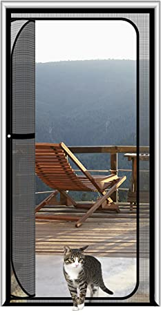 SHRRL katzengitter balkontür, passend für Türgröße 80 cm x 200 cm, verdickte, katzenfeste Netzgittertür für Wohnzimmer, Schlafzimmer, Küche, Terrasse