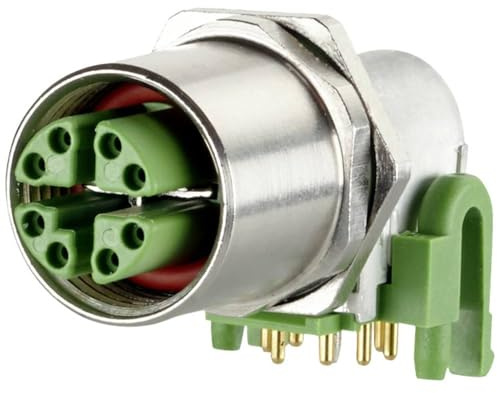 METZ CONNECT Female M12 8 Pin Angled Back Panel Mount Socket
