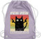 Turnbeutel Rucksack - Sprüche Statement - Pew Pew Madafakas - Unisize - Pastell Lila - mit aufschrift cat beutel statements cats stoffrucksack sprüchen￼ katze bag katzen stoffbeutel katzen-