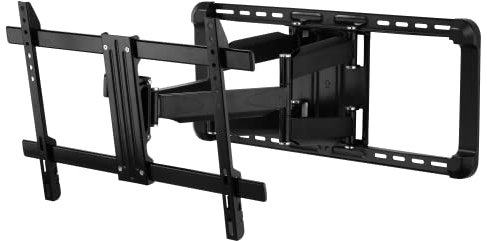 Promounts Soporte de TV de movimiento completo, inclinable y articulado de 180° para la mayoría de televisores LED LCD OLED de pantalla plana curvada de 37 a 100 pulgadas, soporte de brazo largo que