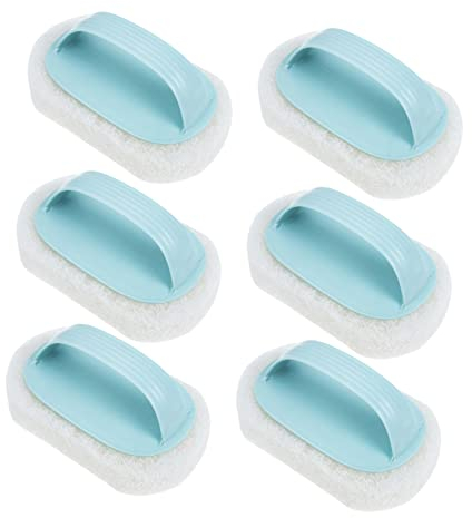 Yardwe Spazzola Pulizia Barbecue Spugna per Griglia Setole 6 Pezzi Pennelli Ovali per Pulizia Griglia Detergente Multifunzione per Ripiani Manico Antiscivolo