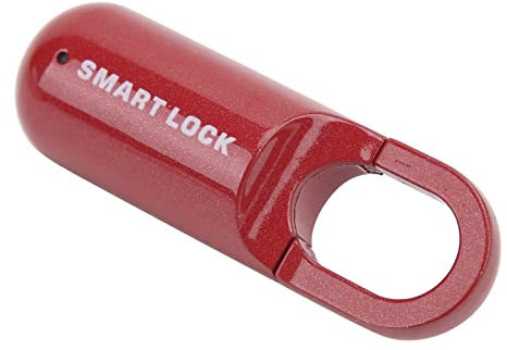 Fingerabdruck-Schubladenschloss Schlüsselloses Sicherheitsschloss Wiederaufladbares Fingerabdruck-Vorhängeschloss für Schließfach, Gepäck, Fitnessstudio, Koffer, Taschen und Box (Rot)