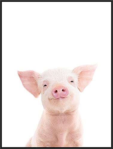 Vintage Malerei Blechschild Schwein Poster, Galeriewand, Kunstdruck, Dekoration, Café, Bar, Bauernhof, Landzimmer, Badezimmer, Wanddekoration, niedliches Metallschild, 30,5 x 20,3 cm