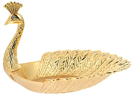 Toddmomy Frutero De Pavo Real De Metal Decoración De Frutas Bandejas De Frutas Bandeja De Cerámica Platos De Aperitivo Bandeja De Frutas Secas Cuencos De Frutas Recipiente De