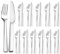 Joyfair Steakbesteck Set, Edelstahl 12 Tafelmesser und 12 Tafelgabeln Set, Steak Besteck für 12 Personen, Gabeln und Messer für Haus/Restaurant/Hotel, Hochglanzpoliert & Spülmaschinenfest