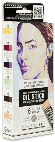 Sennelier Set mit 6 Mini Oil Sticks - helle Farben - N130116.01