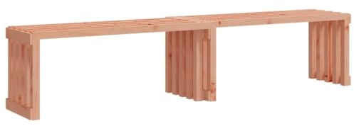 vidaXL Gartenbank, Sitzbank Parkbank Ausziehbar, Bank Holzbank für Garten Terrasse, Außenbank Gartenmöbel, 212,5x40,5x45 cm Massivholz Douglasie