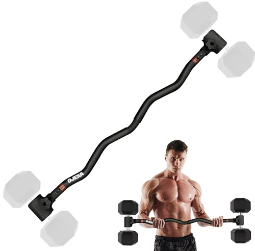 OJEXA Dumbbell Converter to Barbell Set - Adjustable weights & Up to 200 lb Capacity Weight Barbell - Steel Clamp - Barbell Dumbbells Converter for Home Gym - Weight Lifting for full Body Workouts