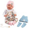 Llorens 1018481 Babypuppe Tina-Tino, mit blauen Augen und weichem Körper, New Born Puppe inkl. Wechsel-Kleidung rosa-blau, Schnuller und Schnullerkette, 44cm