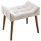 Atahome Petunia Dressing Table Stool - Elegant and Comfortable Padded Makeup Vanity Chair for Bedroom (Cream)