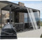 CAQXAQP Plane Transparent mit ösen 2.1mx4m,Abdeckplane Wasserdicht 0.4mm Wetterfest Faltbar Terrassenplane für Seitenteile Pavillon Gartenmobel Balkon LKW,Schwarz Plane Nach Maß