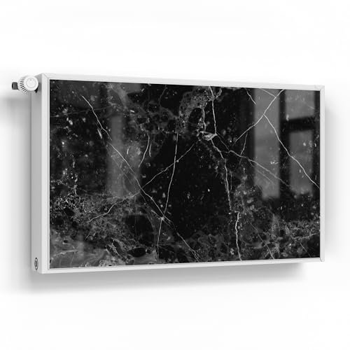 DEQORI Magnetfolie für Heizung 100x60 cm | Motiv Marmorplatte nah | dekorative Magnetmatte Heizkörper Schutz Verkleidung | Magnet Deko-Folie selbstklebend, magnetisch & beschreibbar