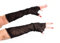TIutmivo Spinnenhandschuhe Halloween Damen, Halloween Fingerless Gloves Schwarz, Punk Spinnennetz Fingerlose Handschuhe, für Halloween Kostümzubehör