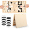 Cartlant Sling Puck Spiel, Katapult Shuffleboard Slingshot Winner Brettspiel Holz Table Hockey Tischfußball Game, Super Portable Tischspiele Eltern Kind Interaktion Tischfußballspiel für Familie