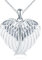 MicLee Damen Herz Kette Anhänger 925 Silber Foto Medaillons Silber Photo Halskette Amulett Kreativer Feder - Flügel Openable Anhänger, Silber