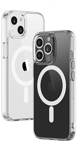 Quad Mobility Qmag Slim Case for iPhone 14 Plus | Magnetic Wireless Charging Compatible | Sleek and Lightweight Protective Cover | Precise Fit for 6.7-Inch Device(Clear)