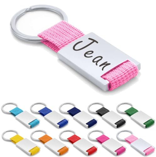 ibera gifts - Porte clé personnalisé en métal, porte clef personnalisable, porte clé personnalisé (Rose)
