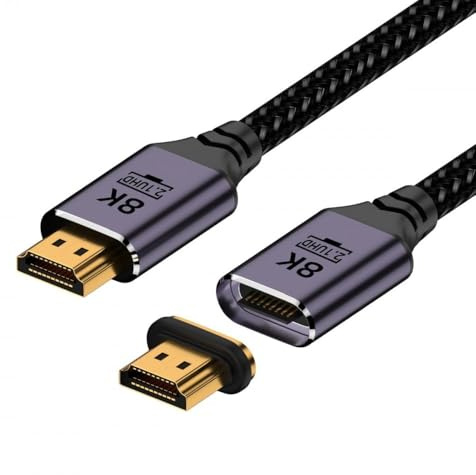 IVIVTOR HDMI Magnet Cable 8K - 0.5 Meter 4K@120Hz High Speed magnetic hdmi 2.1 Kabel für Laptop HDTV PC DVD-Player Projektor