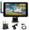 Telecamera di Retromarcia Solare Senza Fili Kit, 7 Pollici Monitor Touch Screen, 10000mAh Magnetica Tipo C Ricaricabile Telecamera Posteriore con Registrazione DVR BSD Visione Notturna Impermeabile