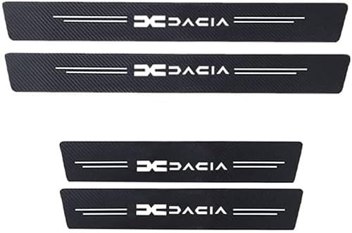 WANGAIDCE 4Pcs CarDoor Sill Plate Protectors for Dacia Bigster Dokker Duster Jogger, Carbon Fiber Door Sill Protective Accessories Kick Plate Guard, Auto Styling Accessories