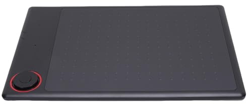 Zeichnen von Tablet, 10 X 6 Zoll Großes Grafik -Tablet mit Berührungsringen mit 8192 Levels Druckstift, Kunstwerkzeuge für Design Schreiben Bearbeitungsarbeiten, Einfache