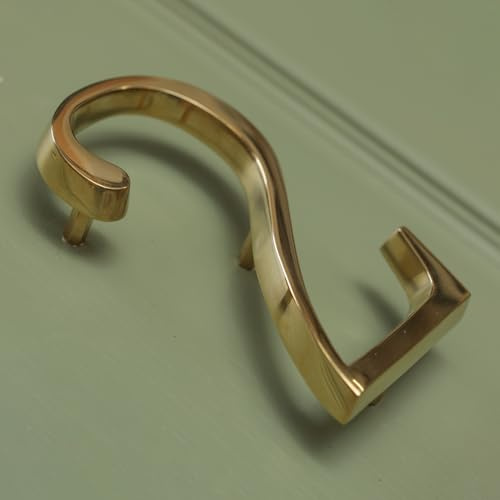 Polished Brass Floatinig House Number | 5 inch Modern Door Sign Numbers Signs Plaques | Street Home Address Numerals