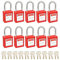 Confezione da 10 serrature di serratura, 38 mm, serrature di sicurezza elettriche industriali, con chiave diversa