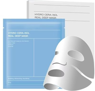 Mascarilla de Colageno Facial, Collagen Face Mask, Mascarilla Facia Mujeres Mascarillas Faciales, Iluminar el Color de la Piel, Reducir las Líneas Finas, Refinamiento de Poros (6pcs)