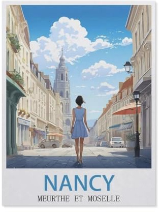 Jigsaw Puzzles 1000 Pieces Paper Assembling Picture,Nancy Meurthe et Moselle,Adults Games Educational Toys(50x70cm)-BS21